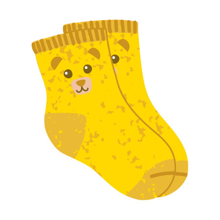 Vector Colorful Illustration of Socks Isolated on White Backgroundのイラスト素材