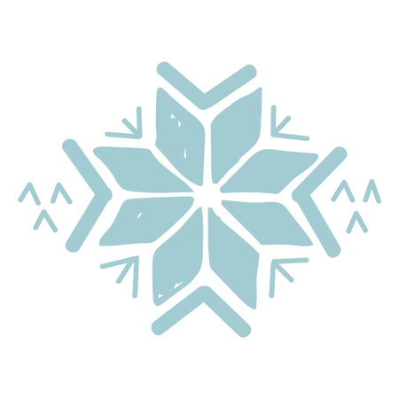 Vector Colorful Cute Snowflake Illustration Knitted Sweater Pattern Isolated on White backgroundのイラスト素材