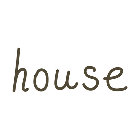 Vector lettering isolated on white background - Houseのイラスト素材