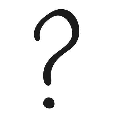 Vector Hand writing Question Mark isolated on white backgroundのイラスト素材