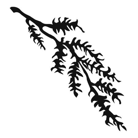 Vector Black and White Illustration of Herb Isolated on White Backgroundのイラスト素材