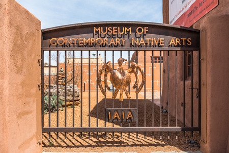 SANTA FE, NEW MEXICO, USA, April, 4, 2014: Gateway to the Museum of Contemporary Native Arts, Santa Fe, New Mexicoのeditorial素材