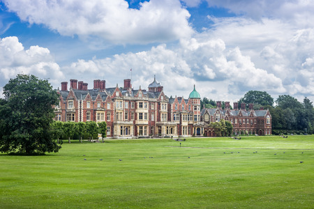 Sandringham, England, June 16, 2016: Sandringham house Queens country residence near Kings Lynn Norfolk UKのeditorial素材