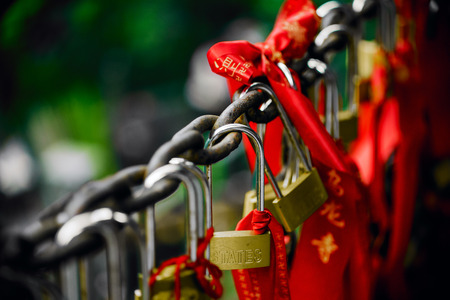 Happiness Lock in Emei Mountainのeditorial素材