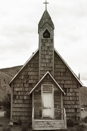 Old church building in Spences Bridge, British Columbia, Canadaの写真素材