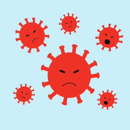 Corona-nCov Covid-19 Virus Illustrationのイラスト素材