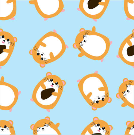 Illustration Graphic of Animal Hamster Seamless Patternのイラスト素材