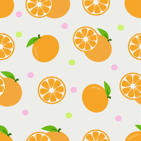 Illustration Vector Graphic of Orange Fruit Seamless Patternのイラスト素材