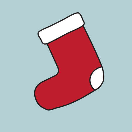 Christmas Santa Claus Sock Illustration Vector