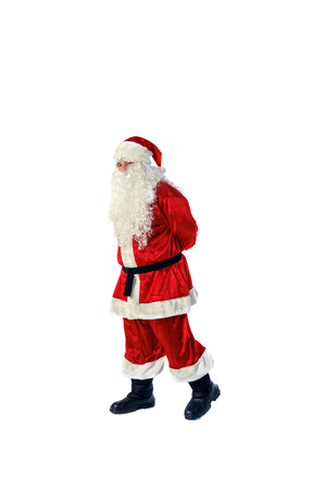 Santa Claus in full growth. Santa Claus isolated on white.の写真素材