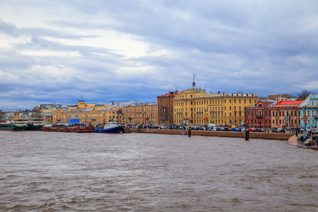 ST PETERSBURG, RUSSIAN FEDERATION - 30. 04.2017. Festival of icebreakers on the Neva River.のeditorial素材