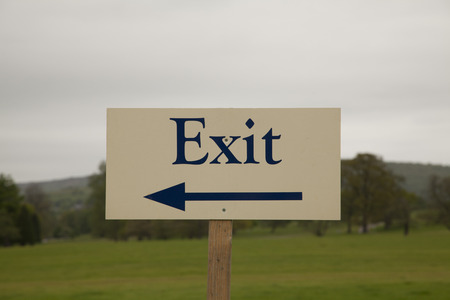 Exit Signの写真素材