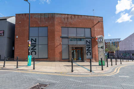 Sheffield, South Yorkshire, England - April 12 2021: Zinc formerly the Bowery bar in Sheffield.のeditorial素材