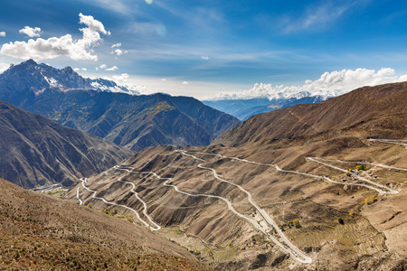 Turn road 72, chinaの写真素材