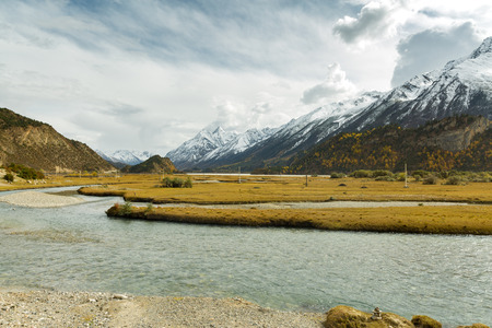 Tibet lake scenery of Chinaの写真素材