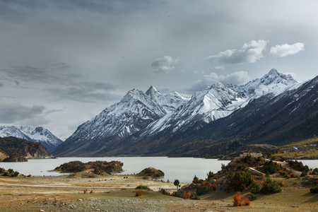 Tibet lake scenery of Chinaの写真素材