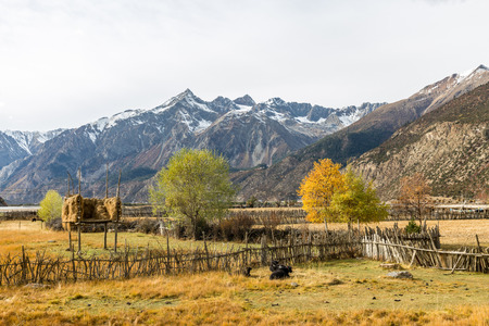 Tibet ranwu Lake sceneryの写真素材