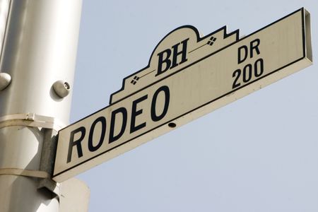 Rodeo Drive Road Signの写真素材