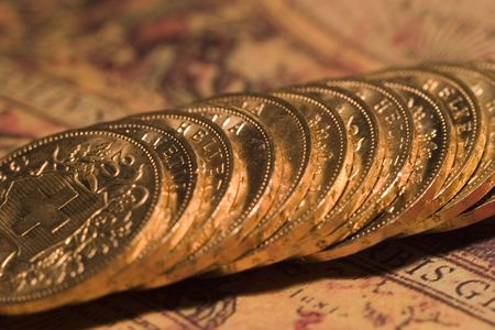 Gold coinsの写真素材