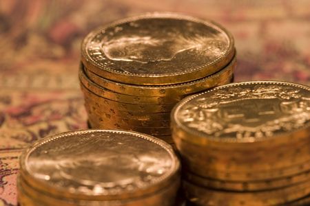 Gold coinsの写真素材