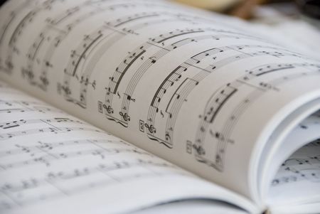 piano music notesの写真素材