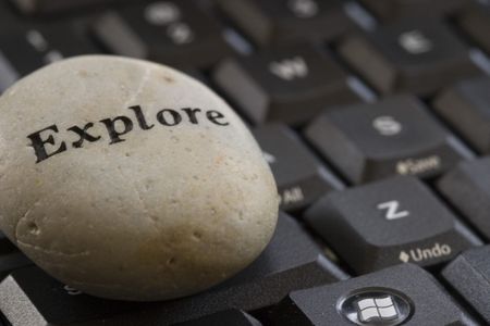 Explore the power of the webの写真素材