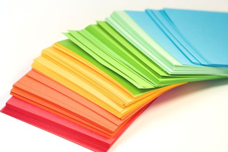 assorted color papersの写真素材