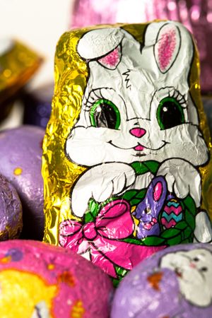 easter bunny rabbit candyの写真素材