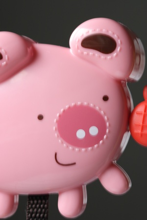 toddler's pink piggy bath toyの写真素材