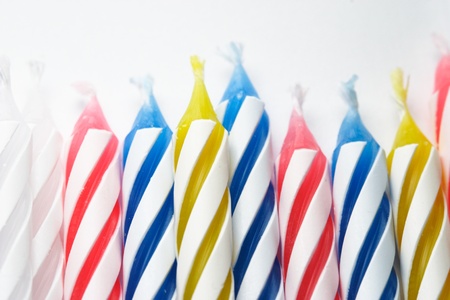 pretty birthday candlesの写真素材