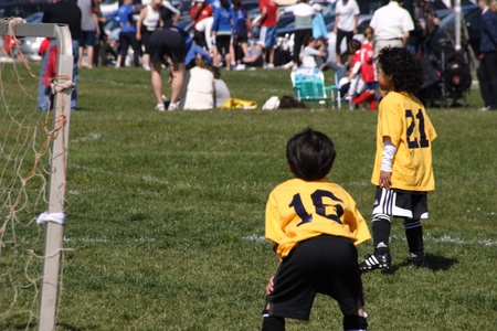 two young soccer stars in trainingのeditorial素材