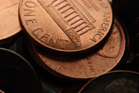 US penniesの写真素材