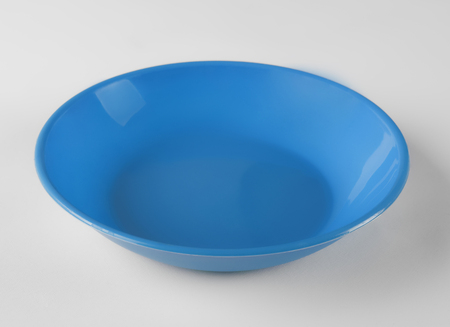 Blue plastic shallow dish foodの写真素材