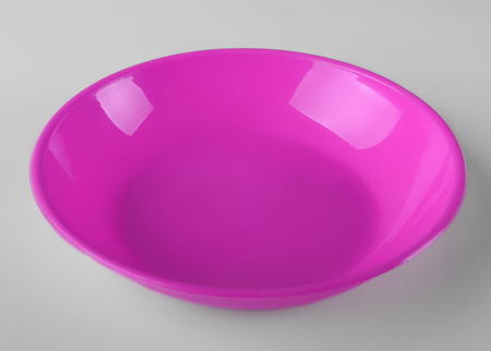 Pink plastic shallow dish foodの写真素材