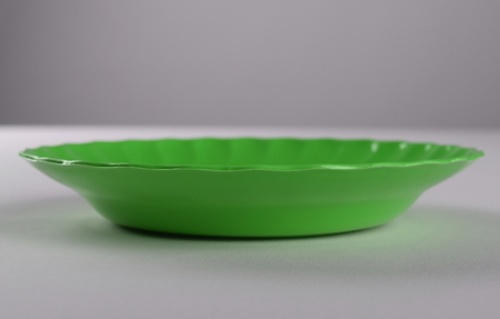 Green plastic shallow dish foodの写真素材