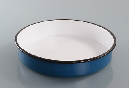 Enameled round pan, top viewの写真素材