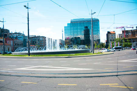 Street view of Belgrade, Serbiaの写真素材