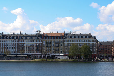 View of the waterfront in Kopenhagen Denmarkの写真素材