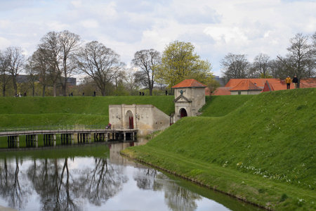 the large old military fortressの写真素材