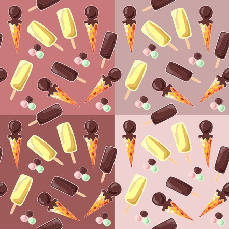 Seamless pattern of ice cream.のイラスト素材