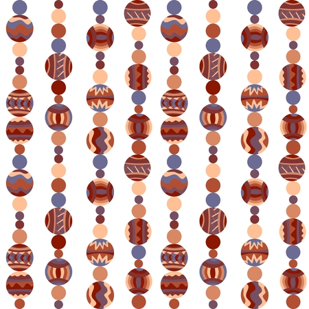 Seamless pattern with different ethnic beadsのイラスト素材