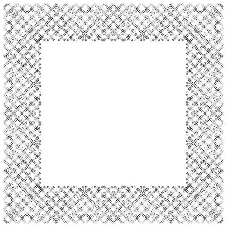 Black and white frame with musical notes. Vector illustration.のイラスト素材