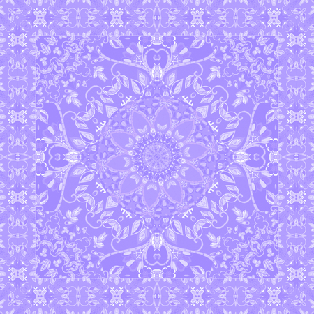 Beautiful blanket   in lilac tones. Shawl. Tablecloth.の写真素材