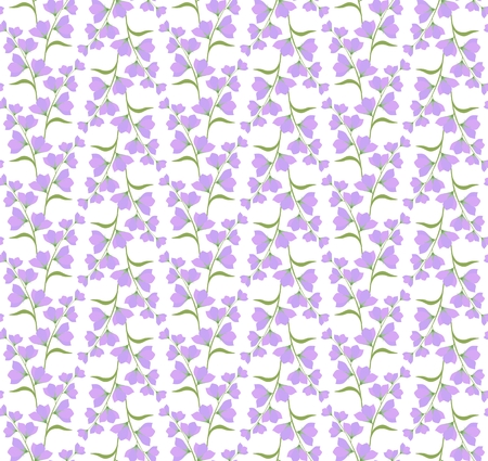 Bell flowers seamless pattern in vector illustration.のイラスト素材