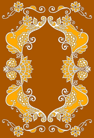 Wonderful lace ornament in vector. Printing for fabric, napkin, carpet.のイラスト素材