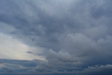 Cloudy sky before rain. Dramatic dark clouds.