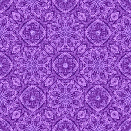 Beautiful seamless pattern with knitted ornament in violet colors. Print for fabric and textile.の写真素材