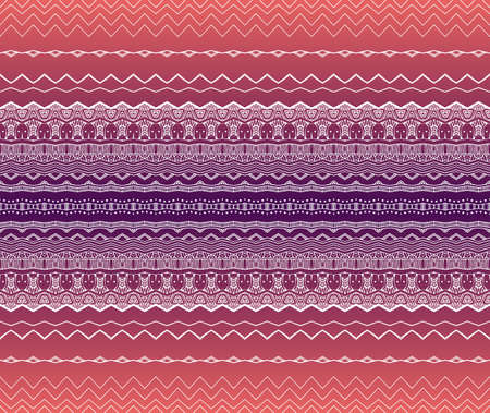 White lace ornament on an vibrant purple background. Seamless vector pattern for textiles. Sample of fabric for bed linen, clothes.のイラスト素材
