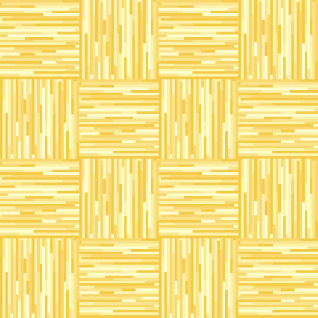 Seamless pattern with woven geometric ornament in yellow colors. Weaving texture. Print for fabric, textile, wallpaper.のイラスト素材