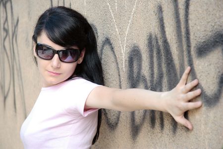 Attractive model posingの写真素材